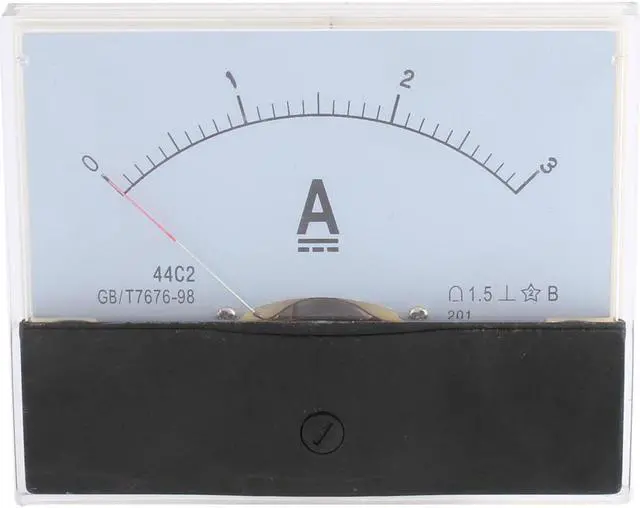 Main image of Unique Bargains 44C2 DC 0-3A Class 1.5 Vertical Panel Current Meter Analog Ammeter Amperemeter