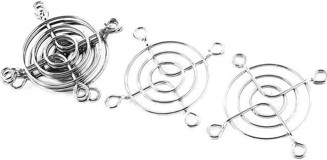 Main image of 5 Pcs Silver Tone Axial Fan Grill Protector 5cm Finger Guards