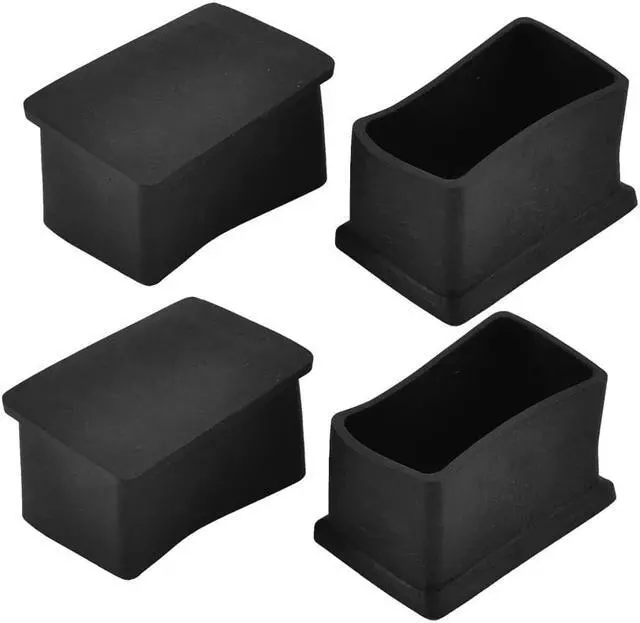 Alt view image 3 of 3 - Unique Bargains 4 Pcs Antislip Rubber Square 30mm x 30mm Chair Foot Cover Table Furniture Leg Protector Black