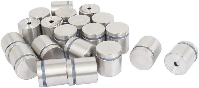 Main image of 25mm x 25mm Stainless Steel Advertising Frameless Glass Standoff Pins 20pcs