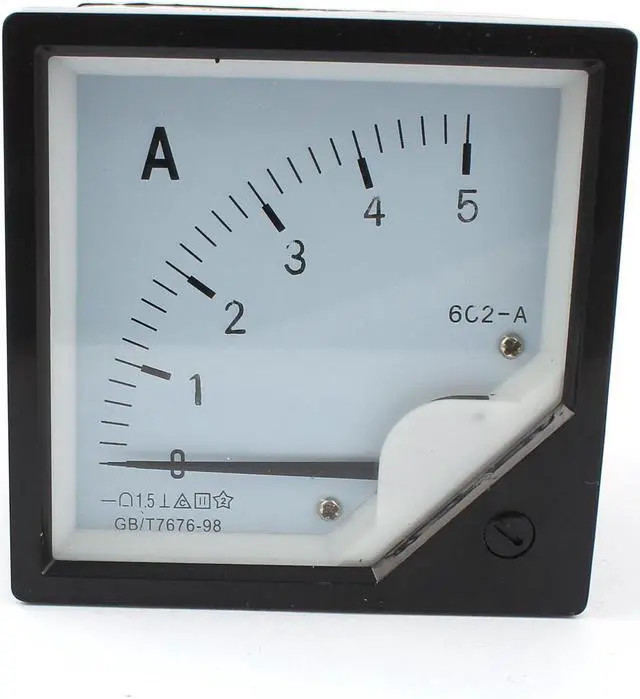 Alt view image 2 of 5 - Unique Bargains DC 0-5A 6C2-A Direct Current Analog Ampere Gauge Panel Meter Class 1.5