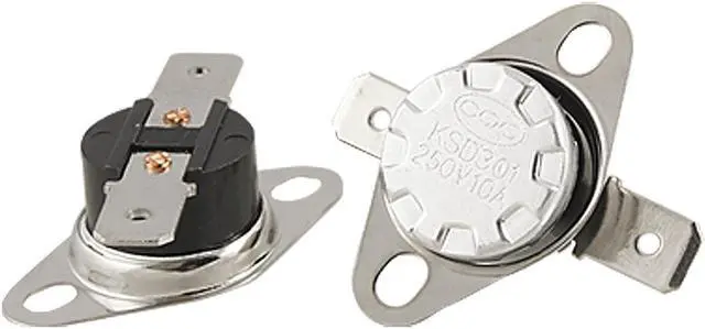 Main image of Unique Bargains 2 x 250V 10A Temperature Controlled Switch Thermostat 125C 257F NC KSD301