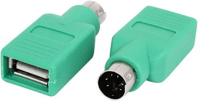 Main image of Unique Bargains Keyboard USB 2.0 Female Socket to PS/2 Male Mini DIN 6P Connector 2PCS