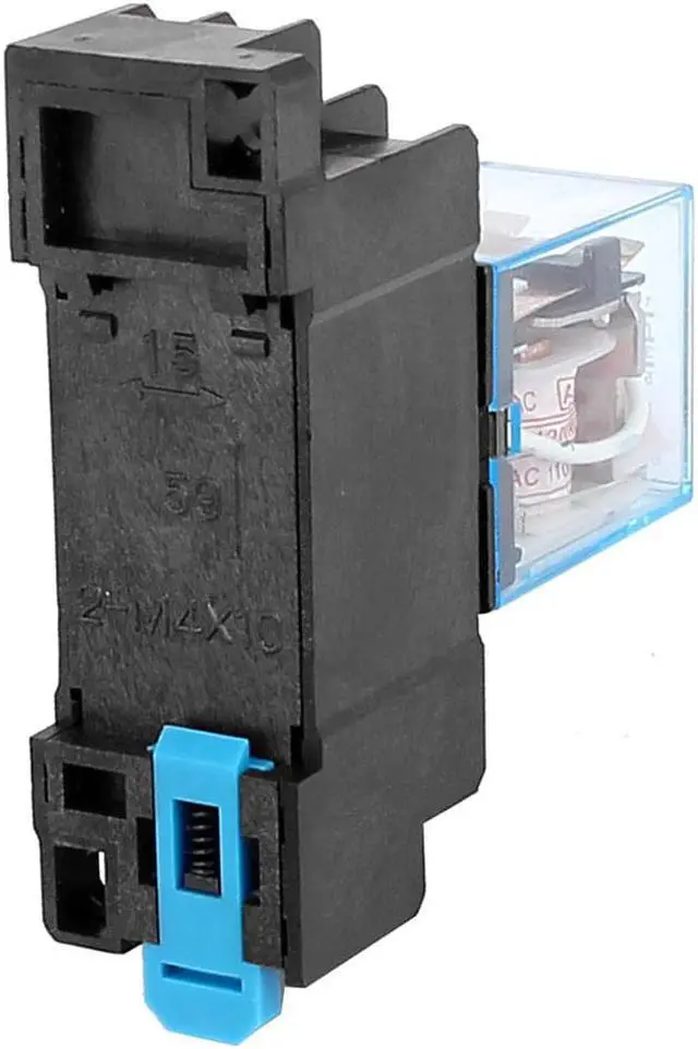 Alt view image 2 of 3 - Unique Bargains AC 110/120V Coil Voltage 8 Pin DPDT Electromagnetic Power Relay w Socket Base