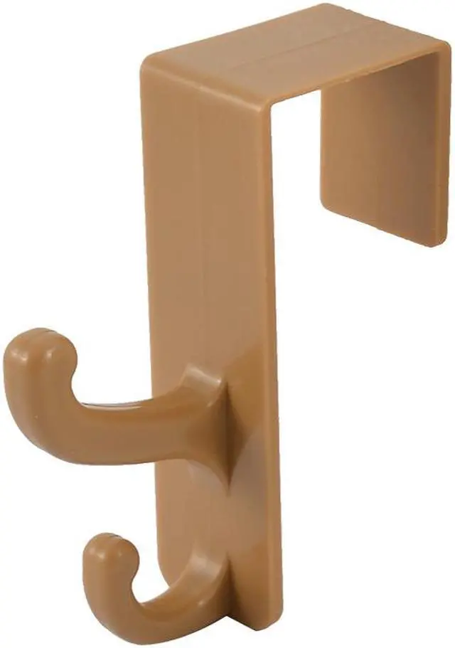 Main image of Family Plastic Bathroom Washroom Towel Bathrobe Over Door Hook Hanger Brown