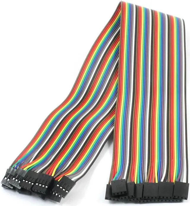 Main image of Unique Bargains 10pcs 40cm 2.54mm 4P-4P Female to Female F/F Connect Jumper Wire Cable Line