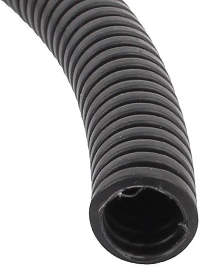 Alt view image 2 of 2 - 10mm Outside Dia Black Conduit Corrugated Cable Tube Bellows Hose 3.6M 12Ft Long
