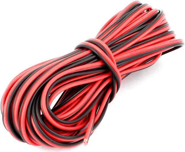 Main image of Black Red 22AWG Indoor Outdoor PVC Insulated Electrical Wire Cable 6 Meters Long