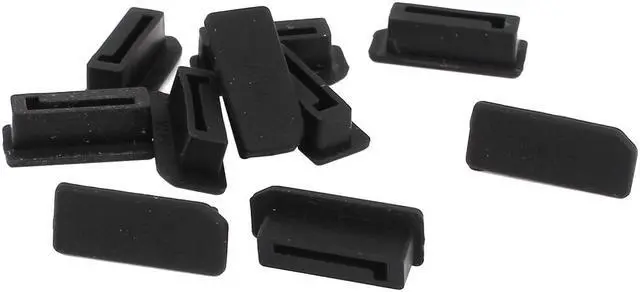 Main image of 10 Pcs Black Silicone Anti Dust Plug Cap Protector Cover for SATA Female Port