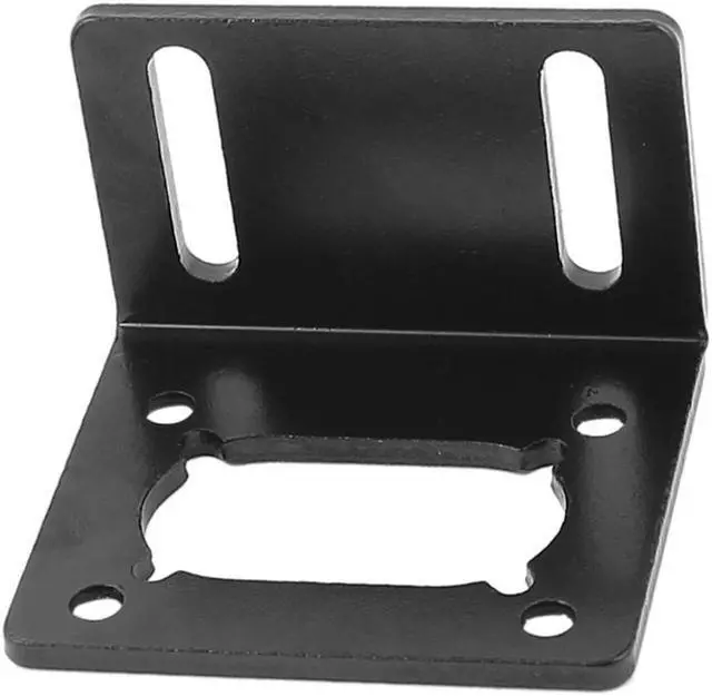 Main image of Unique Bargains Right Angle Metal Corner GW31ZY GW370 DC Motor Mounting Fixed Bracket Black