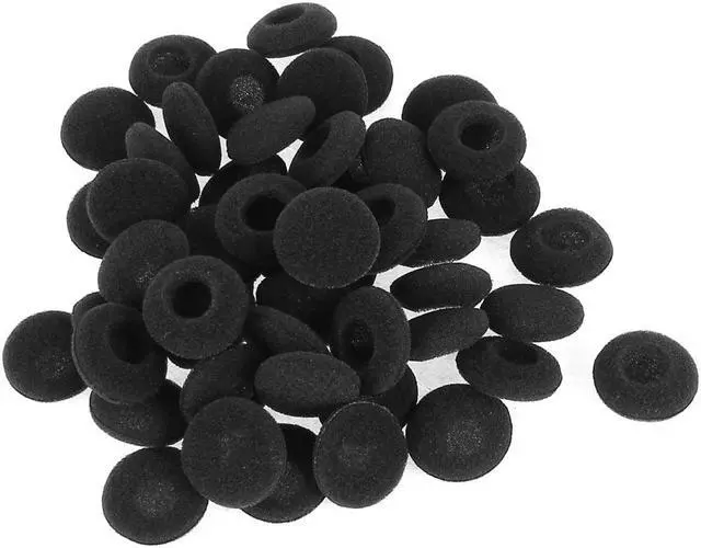 Main image of 50 Pcs Sponge Earphone Pad Cap Earbud Cover Replacement Black