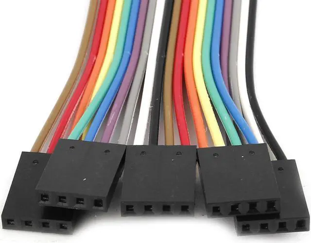 Alt view image 3 of 3 - Unique Bargains 5 Pcs 10cm 2.54mm 4 Pin Female to Female Cable Line Connect Jumper Wire Colorful