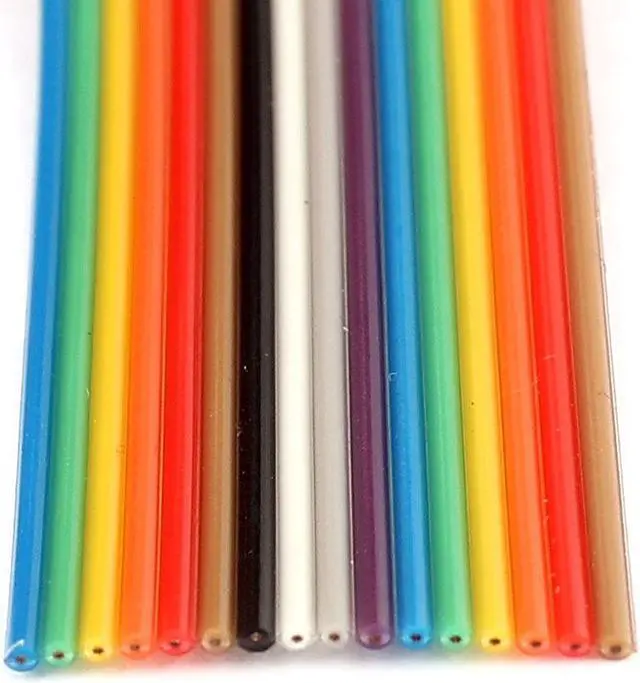 Alt view image 2 of 2 - 1.27mm Pitch 16 Way Ribbon Breadboard Jumper Cable Wire Rainbow Color 70CM 2.3Ft