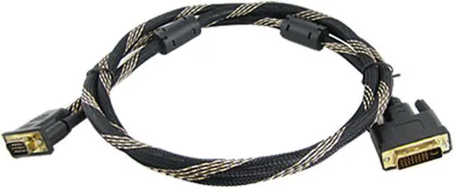 Main image of Unique Bargains PC Computer Male DVI-I to Male VGA Adapter Cable 1.45m
