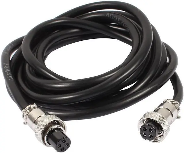 Main image of GX12 4 Pins Double Female Head Aviation Socket Connector Electrical Cable 2m