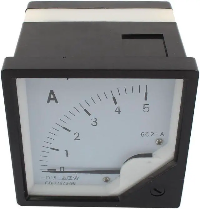 Main image of Unique Bargains DC 0-5A 6C2-A Direct Current Analog Ampere Gauge Panel Meter Class 1.5