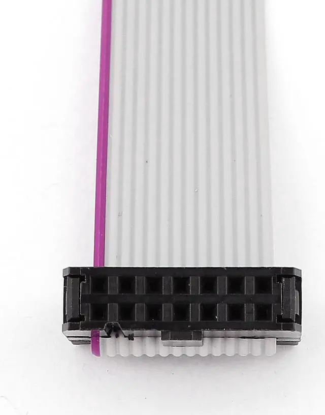 Alt view image 2 of 2 - Unique Bargains 2pcs FC14P IDC 14-Pin F/F Hard Drive Data Extension Wire Flat Ribbon Cable 40cm