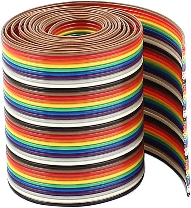 Main image of 1Meter Long 1.27mm Pitch 40Pin Conductor Flat Ribbon Cable IDC Wire for Arduino