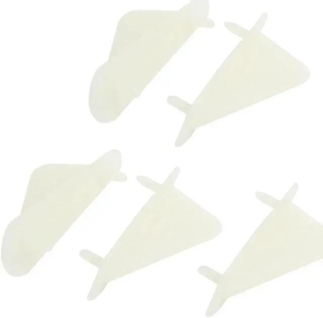 Main image of Unique Bargains 5PCS 2.5mm Dia Three Holes White Plastic Wing Tip Tail Skid 60x17x22mm