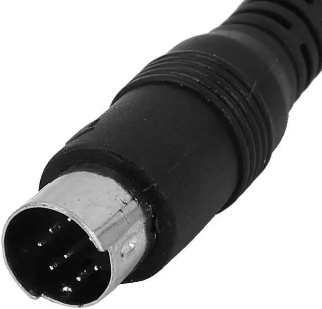 Alt view image 3 of 3 - 8P Mini Din Male to Female DB9 RS232 PLC Programming Adapter Cable 10Ft