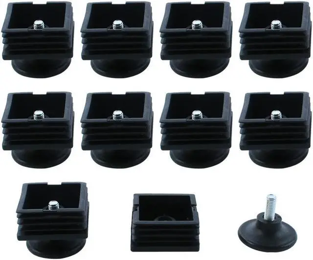 Main image of Square Adjustable Leveling Foot Tube Insert 38mm Base 38x38mm 10 Set