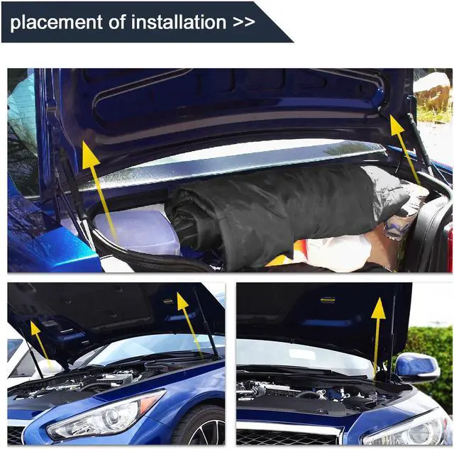 Alt view image 3 of 3 - Ball Joint 8Kg Force Car Hood Lift Support Strut Prop Shock Damper Gas Spring