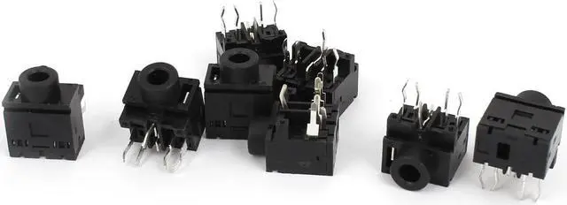 Main image of 8Pcs MP3 Headset 3.5mm Jack PCB Socket PCB Panel Connector Black 5 Pins