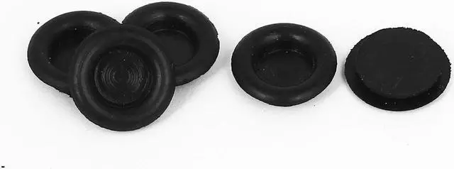 Main image of Unique Bargains 5pcs Black Rubber Closed Blind Blanking Hole Wire Cable Gasket Grommets 14mm