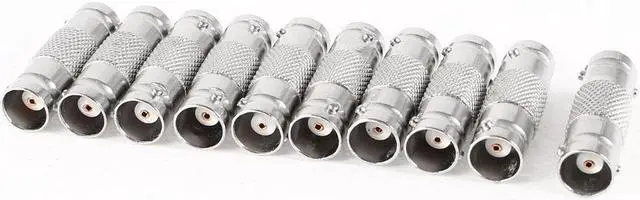 Main image of Unique Bargains 10pcs BNC Female to Female Straight Connector Coupler CCTV TV Coax Adapter