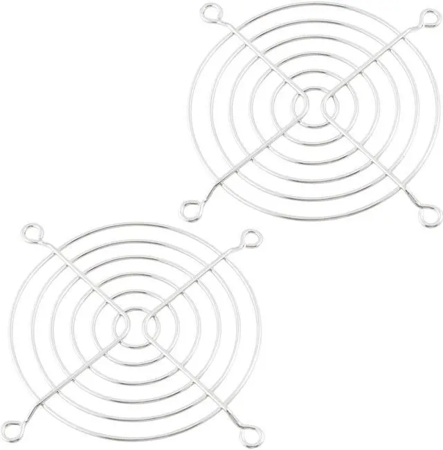 Main image of Unique Bargains Metal Wire 90mm CPU Fan Grill Guard Protector 2 Pcs for PC Computer
