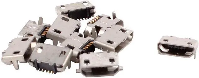 Main image of 10 Pcs Type B Micro USB 5 Pin Female Jack Plug Connector Port Socket
