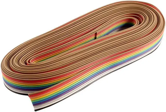 Main image of 6M 10 Way 10 Pin Rainbow Color Flat Ribbon Cable IDC Wire 1.27mm for Arduino DIY