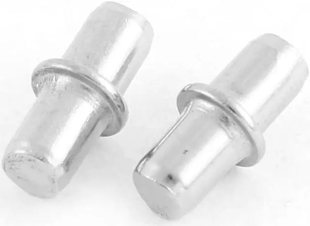 Alt view image 2 of 2 - 5mm x 15mm Furniture Hardware Metal Shelf Support Pins Silver Tone 50 Pcs