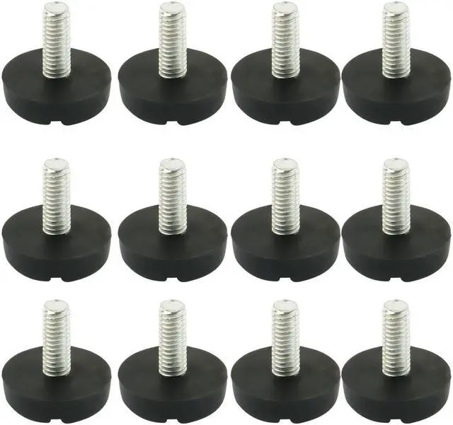 Main image of 12pcs M6 x 20mm Male Thread Anti-slip Adjustable Furniture Levelling Foot Mounts