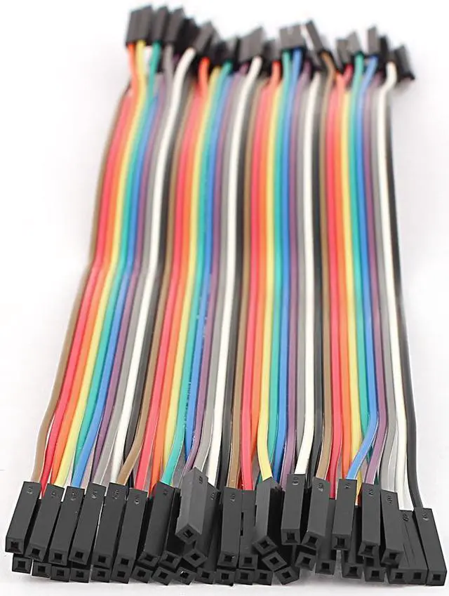 Alt view image 2 of 3 - 20cm 40-pin Male to Female Breadboard Jumper Wires Ribbon Flat Cable