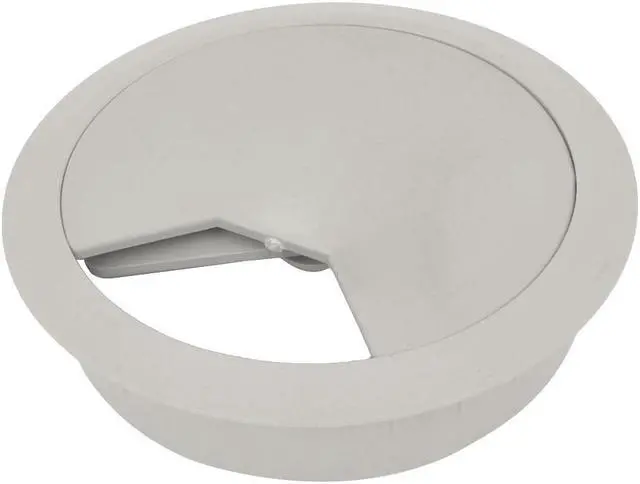 Alt view image 2 of 3 - Unique Bargains Off White Plastic 80mm Hole Dia Desk Computer Cable Line Box Cover Cap