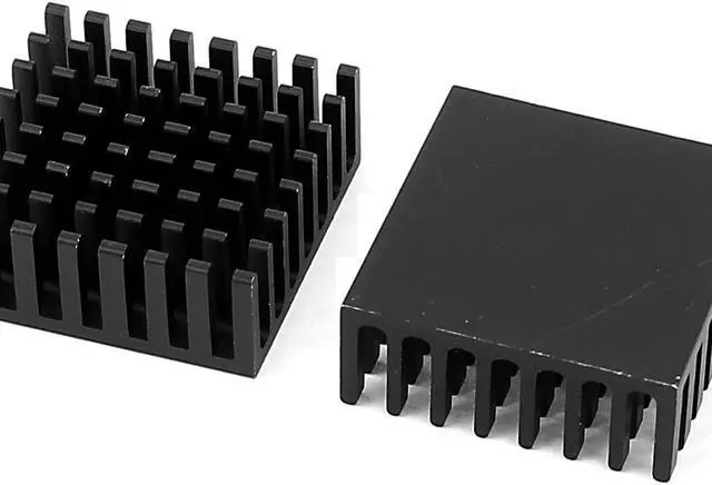 Alt view image 2 of 2 - 5 Pcs Black Aluminium CPU Radiator Heatsink Heat Sink 25mmx25mmx10mm