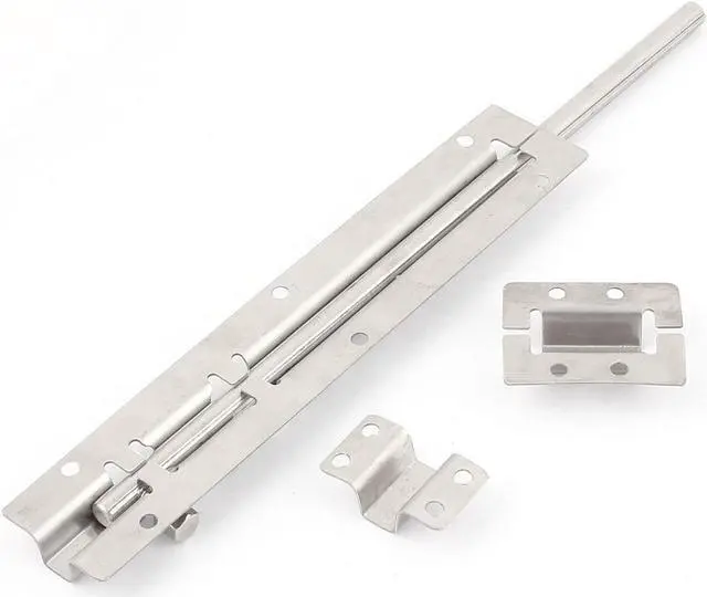 Alt view image 2 of 2 - 12" Long Stainless Steel Door Security Latch Sliding Lock Barrel Bolt