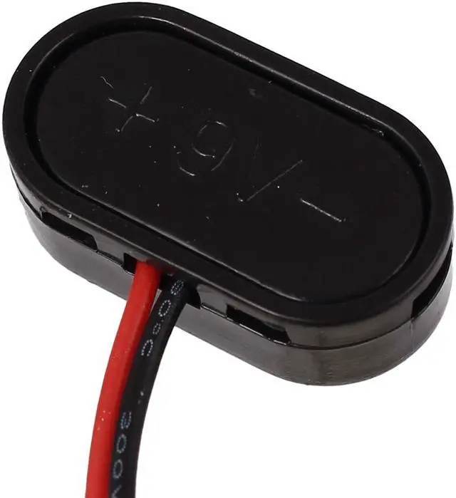Alt view image 2 of 4 - 9 Volt Battery Hard Shell Buckle Clip Holder Connector Lead Wire Cord 15cm Long