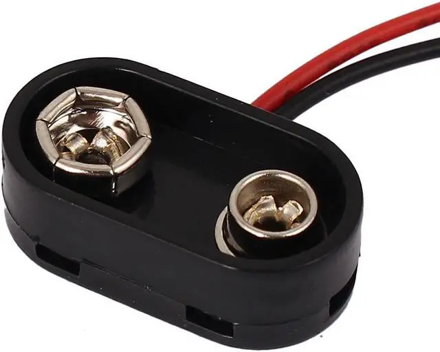 Alt view image 3 of 4 - 9 Volt Battery Hard Shell Buckle Clip Holder Connector Lead Wire Cord 15cm Long