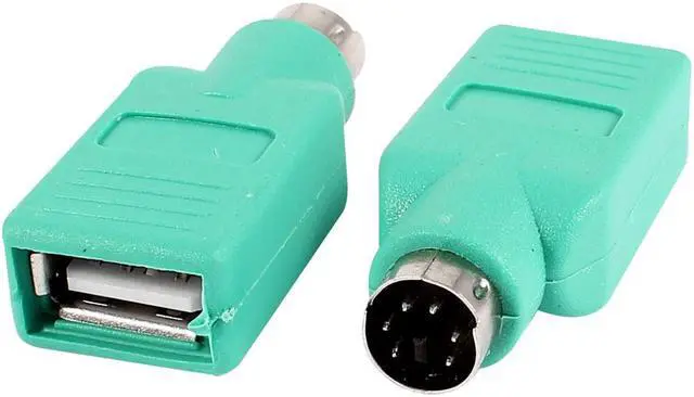 Main image of Unique Bargains 2 Pieces Keyboard Mouse USB A Female to PS/2 Male Connector Convertor Adapter
