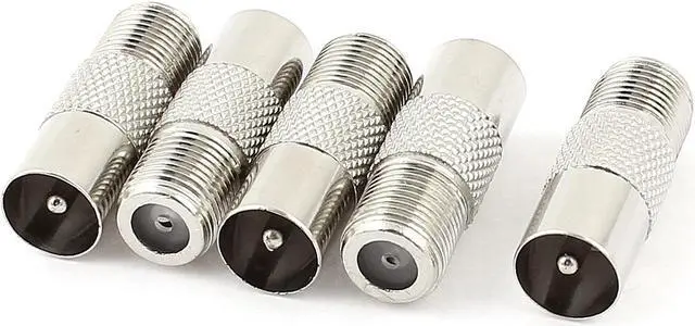 Main image of F Type Female to TV PAL Male Jack F/M RF Coax Coaxial Adapter Connector 5pcs