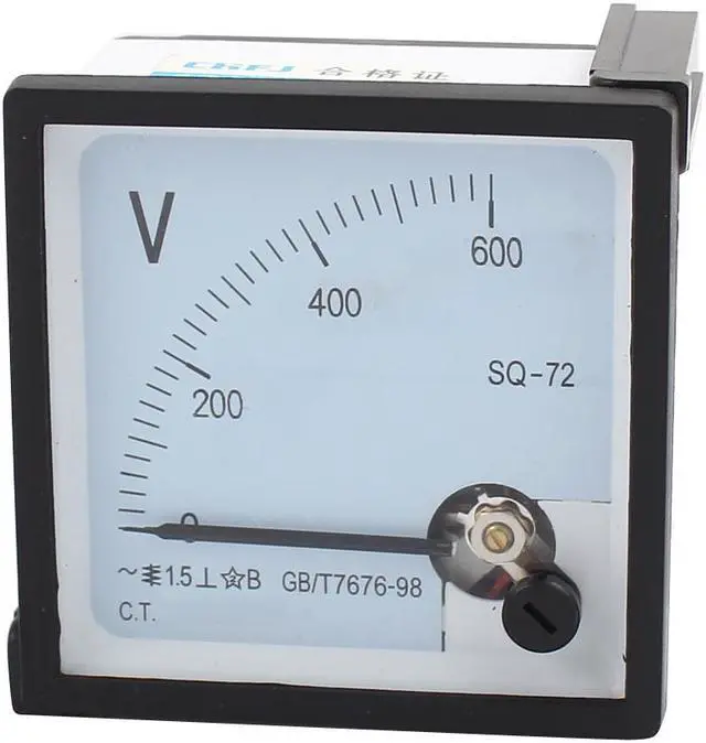 Main image of SQ-72 Class 1.5 AC 0-600V Screw Mounted Voltage Analog Panel Meter Voltmeter