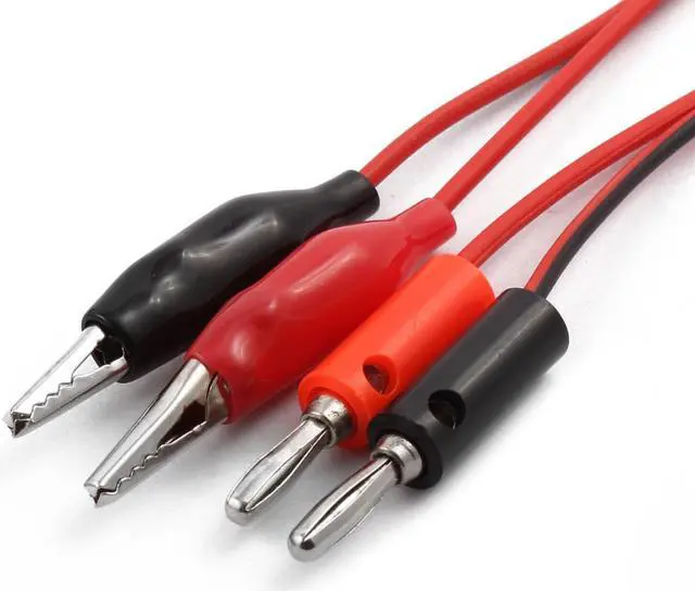 Alt view image 2 of 2 - Double Alligator Clip to Banana Plug Audio Test Cable 1M Length 6 Pairs