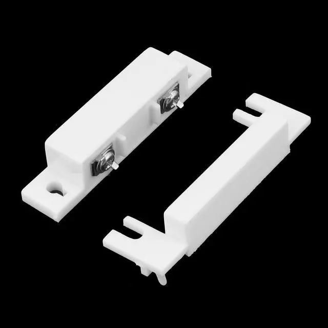 Alt view image 3 of 3 - Home Wired Alarm Security Magnetic Door Contact Reed Sensor Switch White 2 Sets