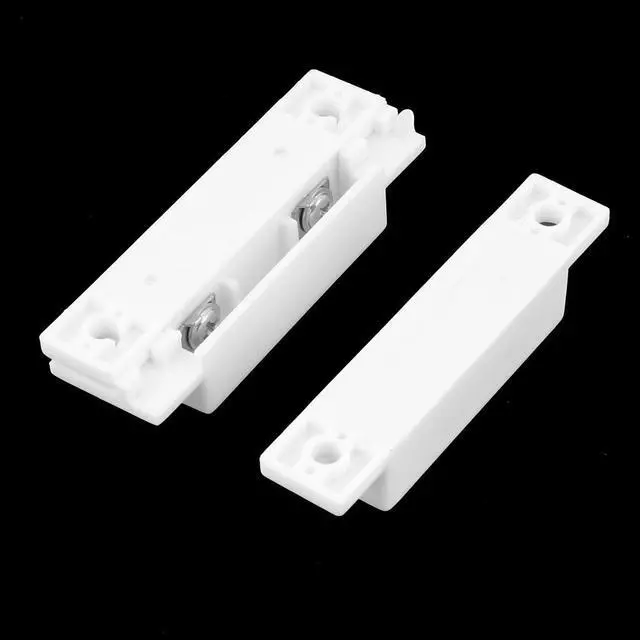Alt view image 2 of 3 - Home Wired Alarm Security Magnetic Door Contact Reed Sensor Switch White 2 Sets