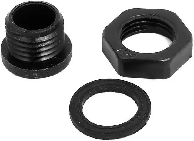 Alt view image 3 of 3 - PG7 Nylon Male Threaded Cable Gland Screw End Cap Cover Black 10pcs