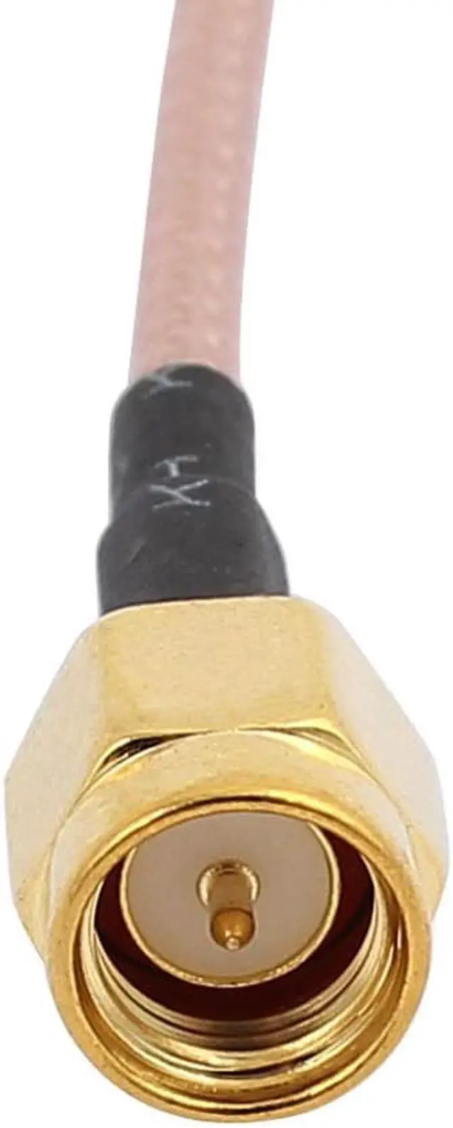 Alt view image 2 of 2 - Gold SMA Male to SMA Male Adapter Connector RG316 Coaxial Cable 30cm