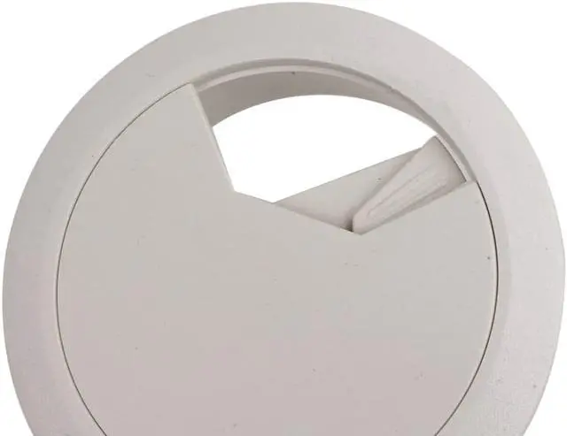 Alt view image 2 of 2 - Computer Desk Plastic Round Grommet Wire Cable Hole Covers White 53mm Dia 10pcs