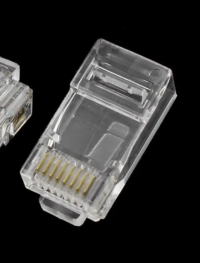 Alt view image 2 of 2 - Unique Bargains RJ45 8P8C CAT6 Modular Plug Ethernet Gold Plated Network Connector 110pcs